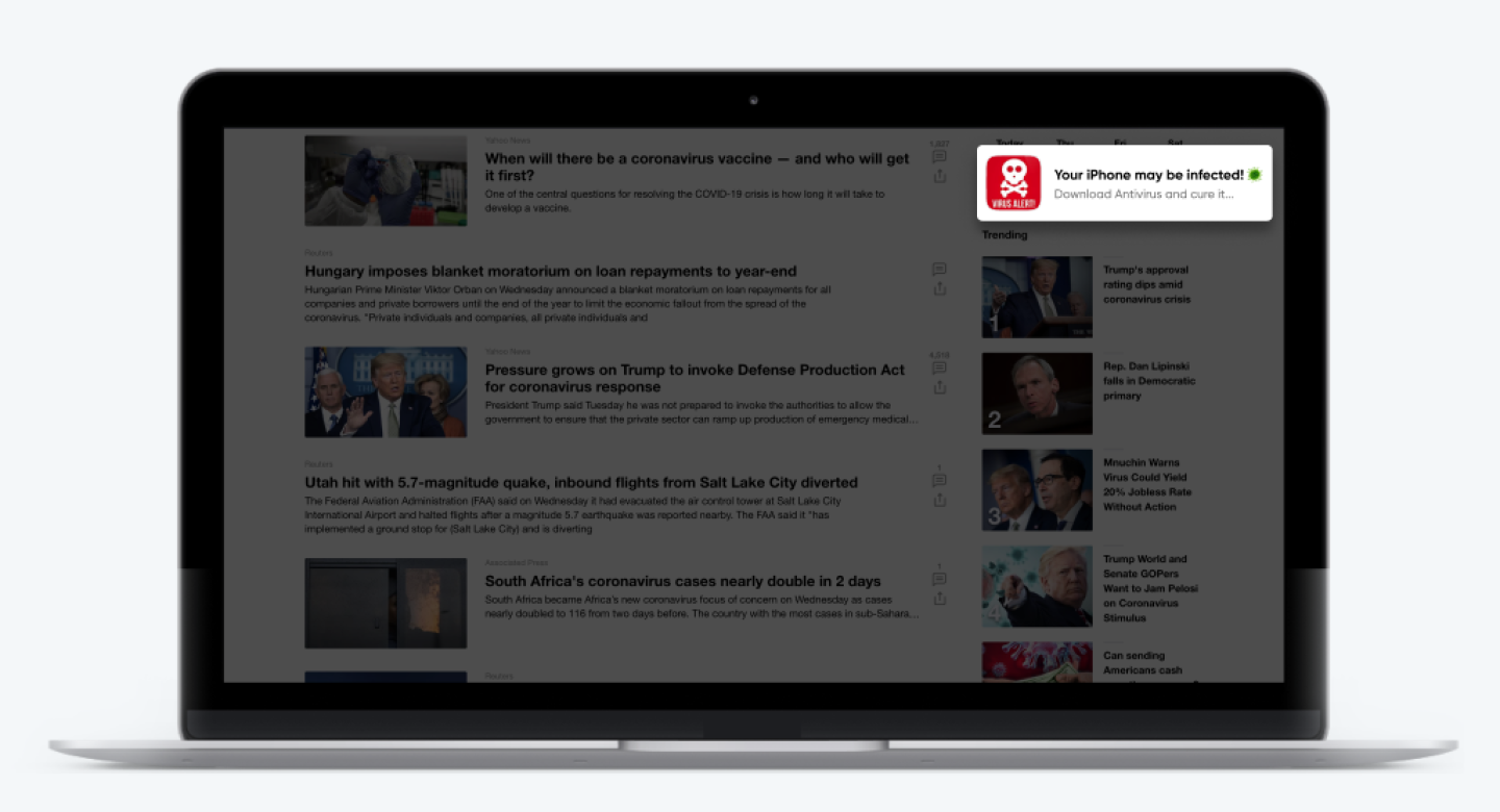 In-Page Push Ad Example