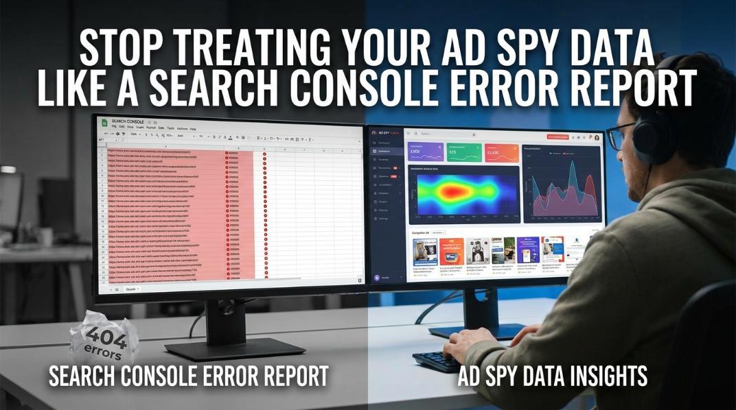 Stop Treating Your Ad Spy Data Like a Search Console Error Report
